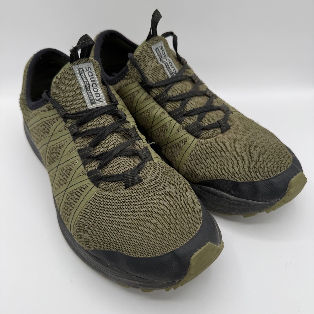 Saucony Versafoam Shift Mens 8.5 Olive Green Black Trail Running Shoes S40043-15